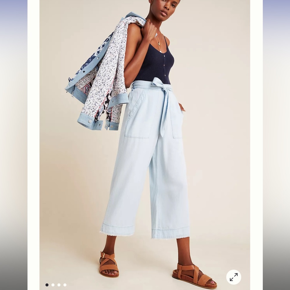 Cloth & Stone Cropped Wide Leg Pants